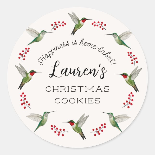 Custom Hummingbird   Runder Aufkleber (Vorderseite)