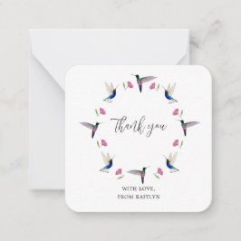 Custom Hummingbird Vielen Dank flat Note Card Mitteilungskarte