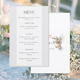 Custom Hummingbird Wedding Menu