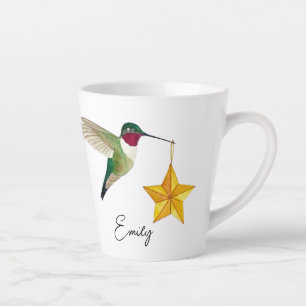 Custom Hummingbirds and Stars Latte Tasse