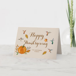 Custom Hummingbirds Erntedank Card Karte