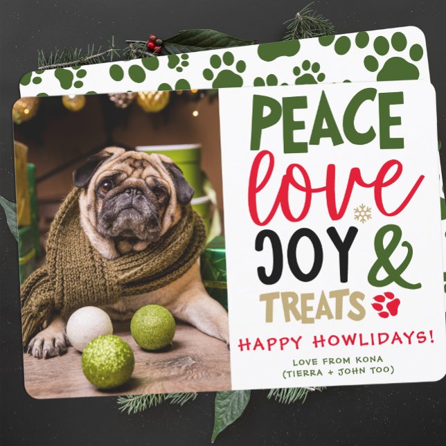 Custom Hund Foto Weihnachtsbild Personalisiert Feiertagskarte (Von Creator hochgeladen)