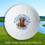 Custom Hund Vater Modernes Tier Foto Personalisier Golfball<br><div class="desc">Bester Vater Par ... Zwei Ihrer Lieblingssachen, Golf und Ihr Hund ! Jetzt kannst du deinen besten Freund mitnehmen, während du 18 Löcher spielst. Passen Sie diese Golfbälle und Golfaccessoires mit Ihren Hunden Lieblings-Foto und Namen an. Gutes Geschenk für alle Golf- und Hundefreunde, vom Hund ! COPYRIGHT © 2020 Judy...</div>