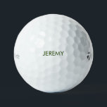 Custom Hunter Green Name Taylor Made Golf Balls Golfball<br><div class="desc">Individuelle Name Golf Balls. Grünen Text Jäger. Taylor Made.</div>