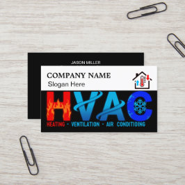Custom HVAC Business Card with Company Logo slog 6 Visitenkarte