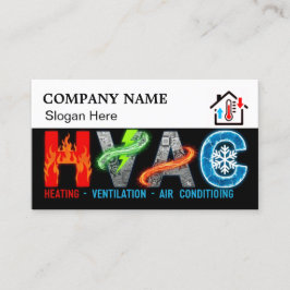Custom HVAC Business Card with Company Logo & Slog Visitenkarte