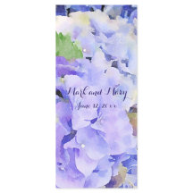 Custom Hydrangea Wedding oder Event Menu