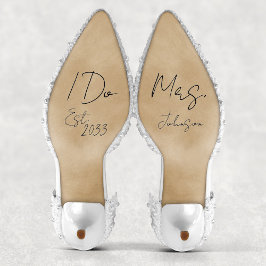 Custom I Do Mrs Bride Wedding Shoes Decal Vinyl Aufkleber