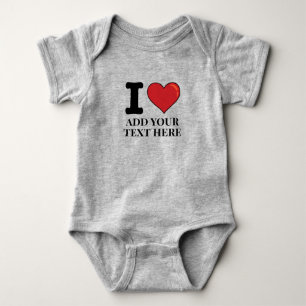 Custom I Heart Baby Strampler