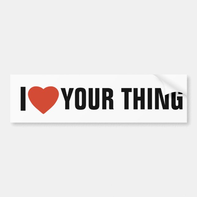 Custom I heart, I Liebe Autoaufkleber (Vorne)
