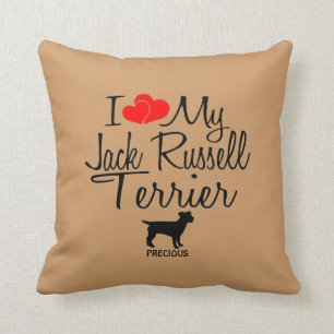 Custom I Liebe Mein Jack Russell Terrier Dog Kissen