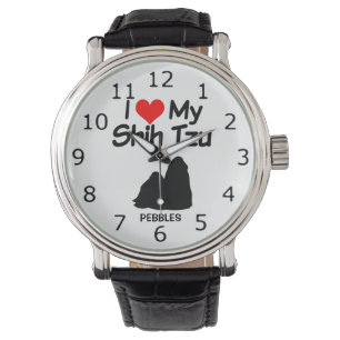 CUSTOM I Liebe mein Shih Tzu Dog Armbanduhr