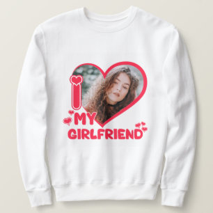 Custom I Liebe meine Freundin Liebe Hearts Valenti Sweatshirt