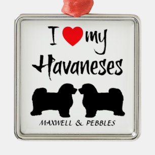 Custom I Liebe meine Havaneses Ornament Aus Metall