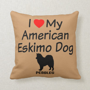 Custom I Liebe My American Eskimo Dog Kissen