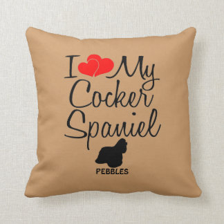 Custom I Liebe My Cocker Spanisch Kissen