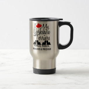 Custom I Liebe My Four Yorkshire Terriers Tasse