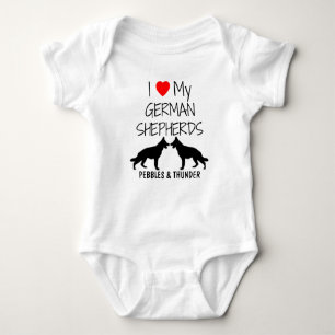 Custom I Liebe My German Shepherds Baby Strampler