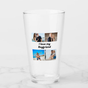 Custom I Liebe my Girlfriend 4 Foto Glas