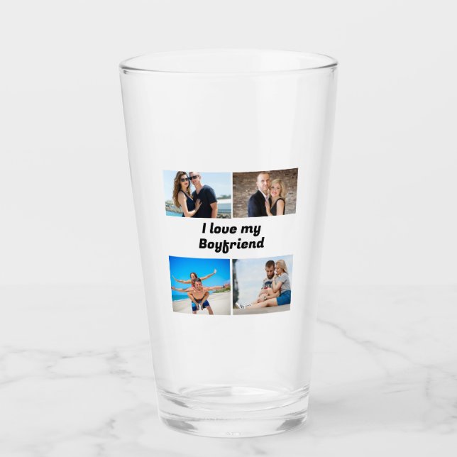Custom I Liebe my Girlfriend 4 Foto Glas (Vorderseite)
