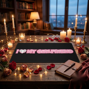 Custom I Liebe My Girlfriend - Foto hinzufügen Schreibtischunterlage