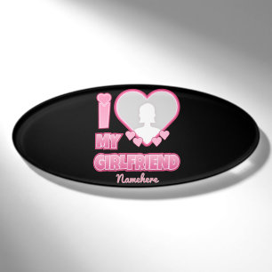 Custom I Liebe My Girlfriend - Foto & Name hinzufü Namenschild