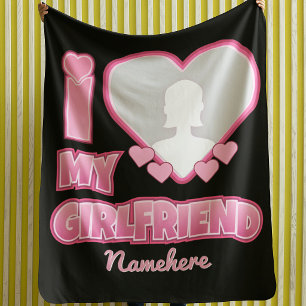 Custom I Liebe My Girlfriend - Foto & Name hinzufü Sherpadecke
