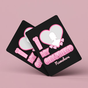 Custom I Liebe My Girlfriend - Foto & Name hinzufü Spielkarten