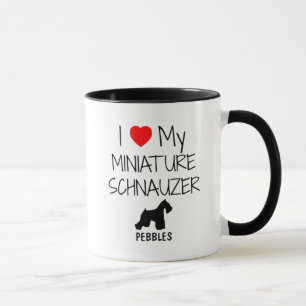 Custom I Liebe My Miniature Schnauzer Tasse