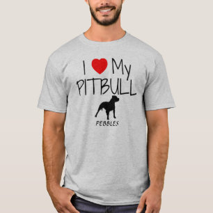 Custom I Liebe My Pitbull T-Shirt