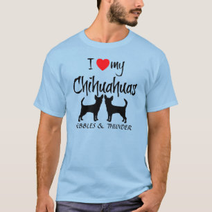 Custom I Liebe My Two Chihuahuuas T-Shirt