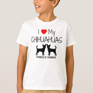 Custom I Liebe My Two Chihuahuuas T-Shirt