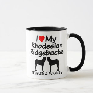 Custom I Liebe My Two Rhodesian Ridgeback Hunde Ta Tasse