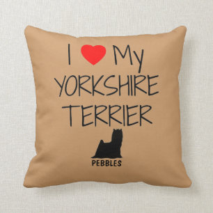 Custom I Liebe My Yorkshire Terrier Kissen