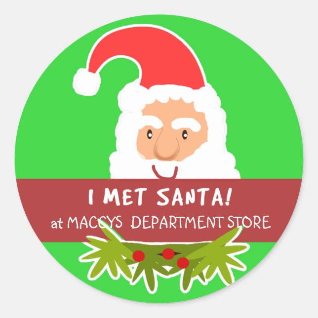 Custom I MET SANTA Stickers (Vorderseite)