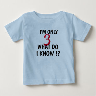 Custom Ich bin nur drei personalisieren Alter lust Baby T-shirt