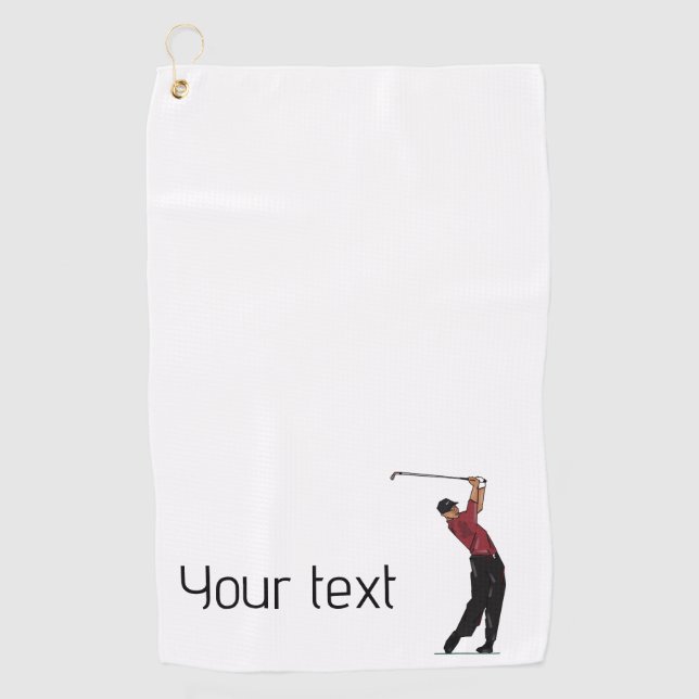 Custom Iconic Logo Golf Club Handtuch (Vorderseite)