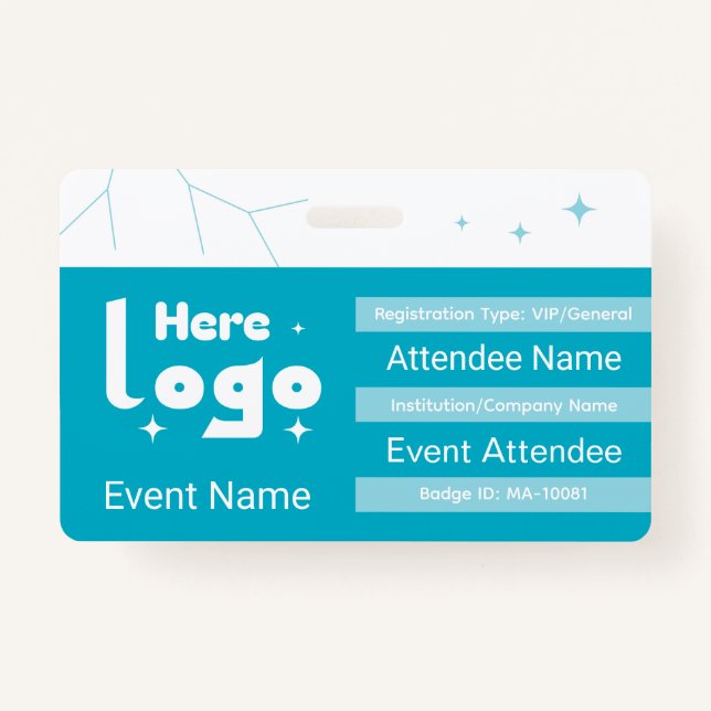 Custom identification badge with QR code and logo (Devant)