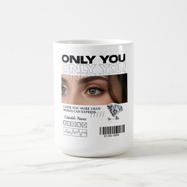 Custom Image, name & Text | Personalized Mug Kaffeetasse (Mittel)