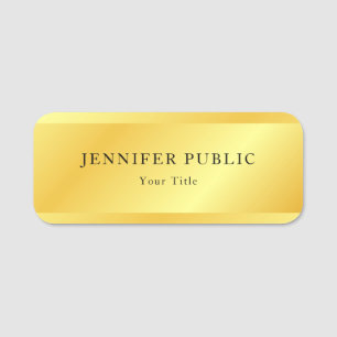 Custom Imitate Gold Metallic Look Elegante Moderne Namensschild