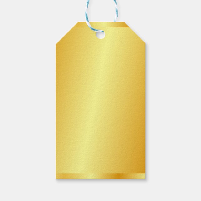 Custom Imitate Gold Metallic Look Eleganter Lederw Geschenkanhänger (Vorderseite)