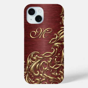 Custom Imitate Shiny Gold Floral Swirl Muster Case-Mate iPhone Hülle