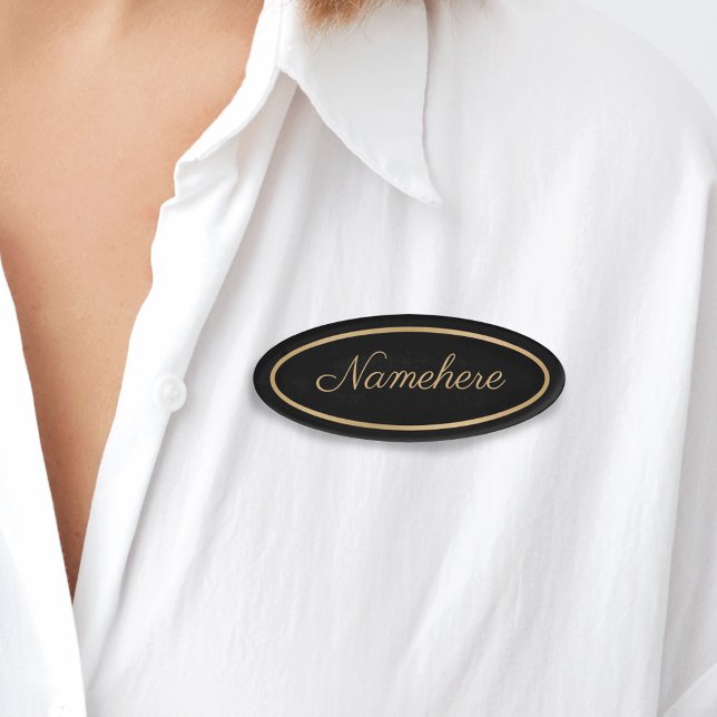 Custom Imitats Gold Eleganter klassischer Rahmen S Namenschild (Von Creator hochgeladen)