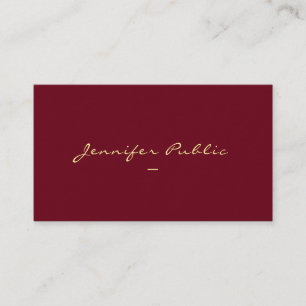 Custom Imitats Gold Script Luxe Premium Dick Visitenkarte