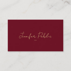 Custom Imitats Gold Text Script Premium Dick Visitenkarte