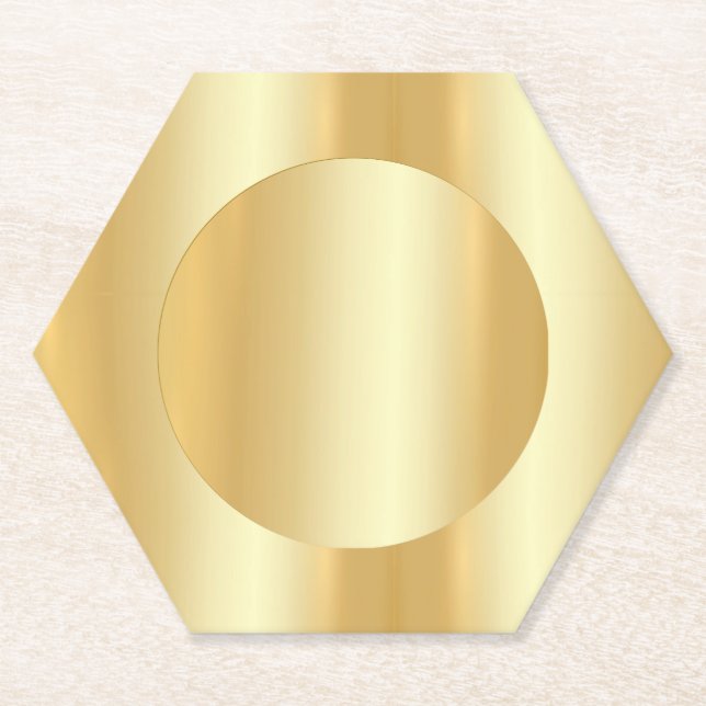 Custom Imitats Gold Trendy Elegant Leder Glamour Untersetzer (Vorderseite)