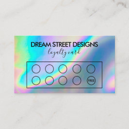 Custom Imitats Holo Green Loyalty Card Visitenkarte