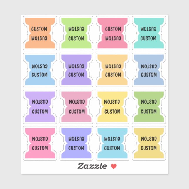 Custom Index Tabs Page Dividers Multicolor Folded Aufkleber (Blatt)