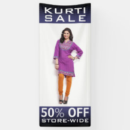 Custom Indian Women Fashion Kurti Sale Banner