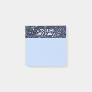 Custom Indigo Blue Glitzer Glitzern Post-it Klebezettel